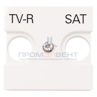 Накладка для TV-R-SAT розетки, 2-модульная, серия Zenit, цвет альпийский белый