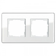 Рамка 2-ая Gira Esprit Glass C Белое стекло