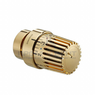 Головка термостатическая Oventrop Uni LH - M30x1.5 (0-28°C, цвет под золото, с декоративным кольцом)