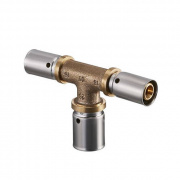 Тройник переходной Oventrop Cofit P - 20x2.5 x 26x3.0 x 20x2.5 (прессовой, бронза)