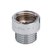 Удлинитель резьбовой Viega 3526 - 1/2" длина 10 мм (ВР/НР, бронза хромированная)