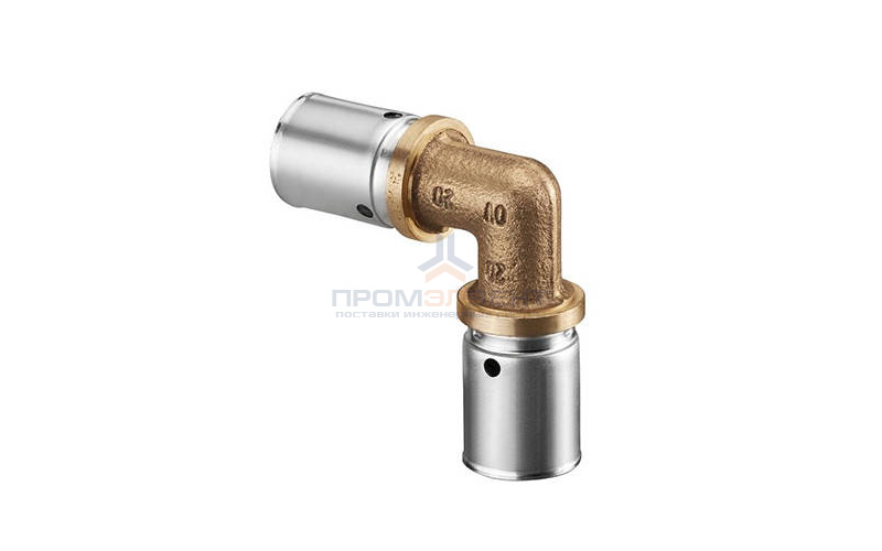 Отвод 90° Oventrop Cofit P - 63x6.0 (прессовой, латунь)