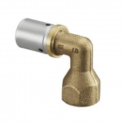 Переход на внутреннюю резьбу угловой Oventrop Cofit P - 26x3.0 x 1" (прессовой, бронза)
