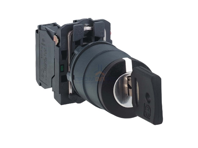 Переключатель Schneider Electric XB5AG21 на 2 положения с возвратом, с ключом 22мм
